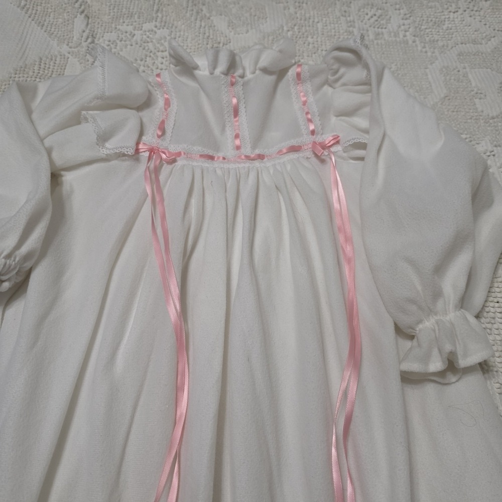 Vintage American Girl Samantha Nightgown girl's  Pink Ribbon See Measurements
